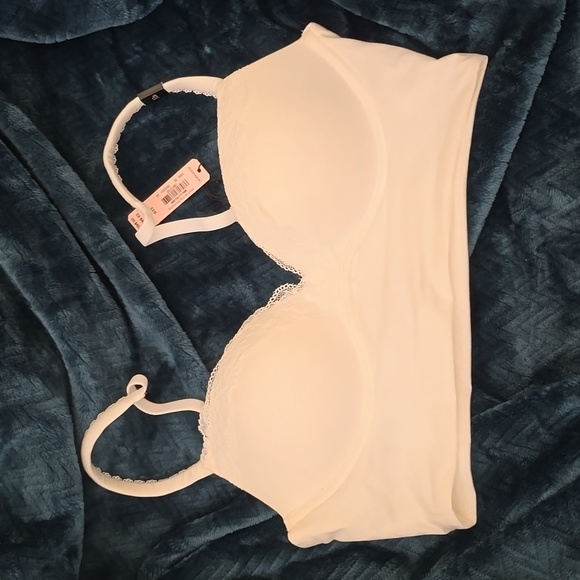 NWT Victoria's Secret White Lounge Top Bra 32B - Picture 1 of 2